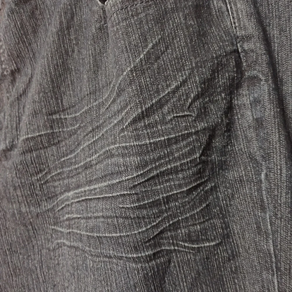 20 W jeans U 51 embroidered bling stretch dark blue straight crinkled